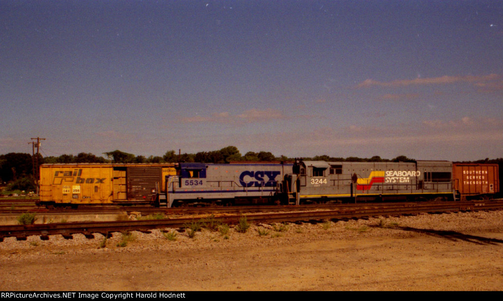 CSX 5534 & 3244 outside the yard office
